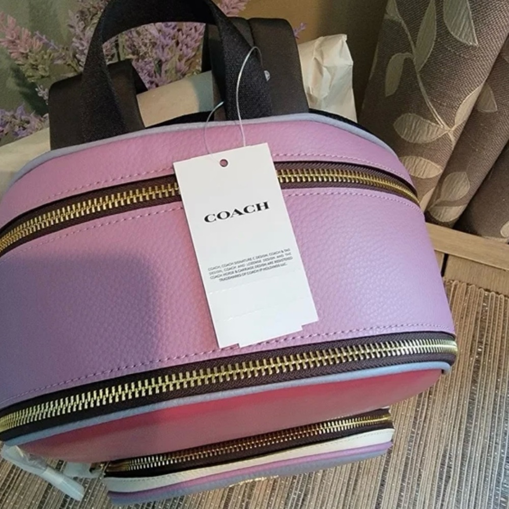 NWT Coach Color Block Backpack - Picture 7 of 13